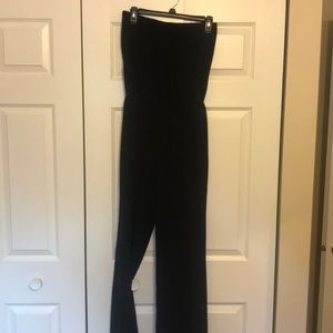 Black strapless jumpsuit